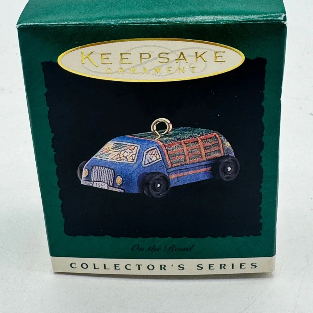 Hallmark Keepsake Miniature Ornament- On the Road tin car
